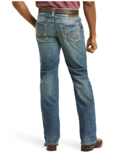 Ariat Men's M5 Ridgeline Medium Wash Slim Straight Jeans -Wrang Men Jeans Shop 010C80 GR P2