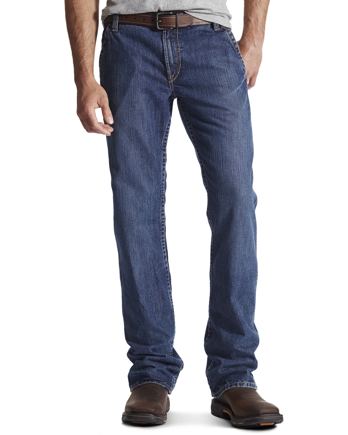 Ariat Men's FR M4 Relaxed Workhorse Relaxed Fit Bootcut Jeans 4 Ariat Men's FR M4 Relaxed Workhorse Relaxed Fit Bootcut Jeans - Image 4