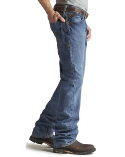 Ariat Men's FR M3 Medium Wash Loose Basic Stackable Straight Leg Jean -Wrang Men Jeans Shop 086P41 N9 D1