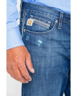 Cinch Men's Ian Dark Stonewash Slim Fit Boot Cut Jeans -Wrang Men Jeans Shop 2000240164 402 P3