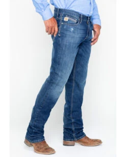 Cinch Men's Ian Dark Stonewash Slim Fit Boot Cut Jeans -Wrang Men Jeans Shop 2000240164 402 P4