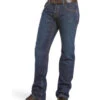 Ariat Men's Dark Wash Shale Low Rise Straight Work Jeans - Big