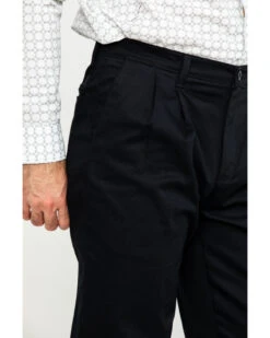 Wrangler Men's Black Casual Pleated Front Western Pants -Wrang Men Jeans Shop 2000293279 001 P4