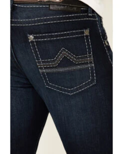 Rock 47 By Wrangler Men's Boogie Woogie Dark Stretch Slim Straight Jeans -Wrang Men Jeans Shop 2000331422 400 P4