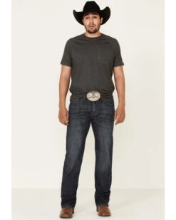 Rock & Roll Denim Men's Dark Vintage Double Barrel Stretch Relaxed Straight Jeans -Wrang Men Jeans Shop 2000334315 400 P3