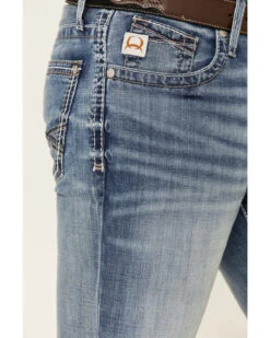 Cinch Men's Ian Medium Stonewash Performance Slim Bootcut Jeans -Wrang Men Jeans Shop 2000334656 402 P3