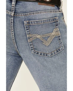 Cody James Men's Mustang Light Wash Stretch Slim Straight Jeans -Wrang Men Jeans Shop 2000341540 400 P4