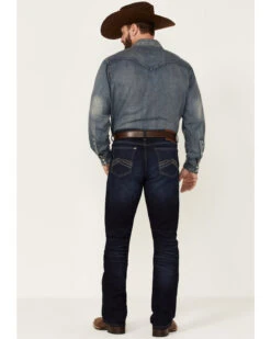 Wrangler 20X Men's Azure Vintage Dark Wash Stretch Slim Bootcut Jeans -Wrang Men Jeans Shop 2000346865 400 P3