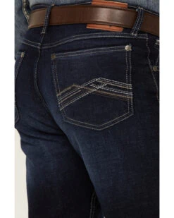 Wrangler 20X Men's Azure Vintage Dark Wash Stretch Slim Bootcut Jeans -Wrang Men Jeans Shop 2000346865 400 P4