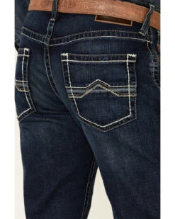 Ariat Men's M4 Barstow Denali Dark Wash Stretch Relaxed Straight Jeans -Wrang Men Jeans Shop 2000348040 400 P4