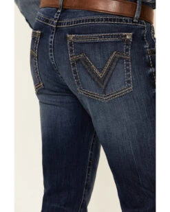 Rock 47 By Wrangler Men's Horizon Dark Wash Stretch Slim Bootcut Jeans -Wrang Men Jeans Shop 2000350738 400 P4