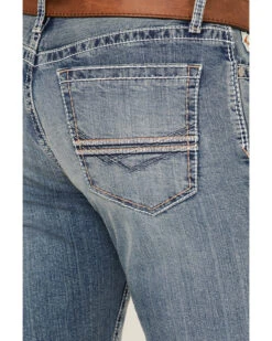 Cinch Men's Ian Medium Stonewash Performance Stretch Slim Bootcut Jeans -Wrang Men Jeans Shop 2000355871 402 P4
