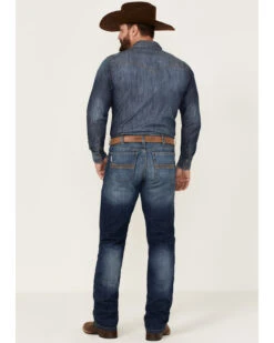 Cinch Men's Silver Label Medium Stonewash Performance Stretch Slim Straight Jeans -Wrang Men Jeans Shop 2000355892 402 P3