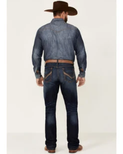 Cinch Men's Ian Dark Stonewash Rigid Slim Bootcut Jeans -Wrang Men Jeans Shop 2000355909 402 P3