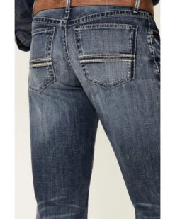 Cinch Men's White Label Medium Stonewash Performance Stretch Relaxed Straight Jeans -Wrang Men Jeans Shop 2000355910 402 P4