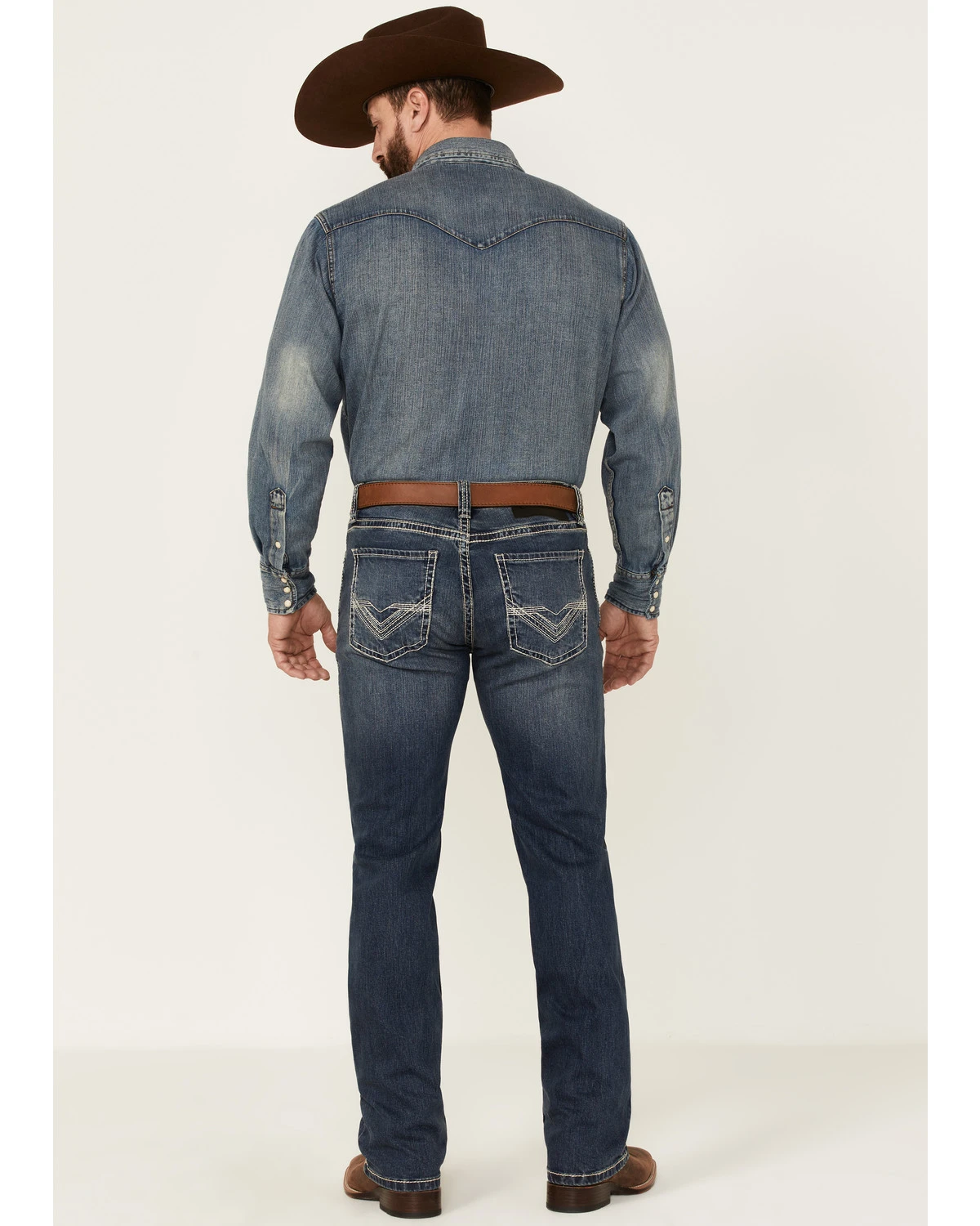 Rock & Roll Denim Men's Medium Vintage Wash Revolver Stretch Slim Straight Jeans 1 Rock & Roll Denim Men's Medium Vintage Wash Revolver Stretch Slim Straight Jeans