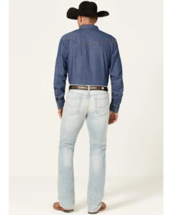 Cinch Men's Ian Light Stonewash Performance Stretch Slim Bootcut Jeans -Wrang Men Jeans Shop 2000362747 402 P3