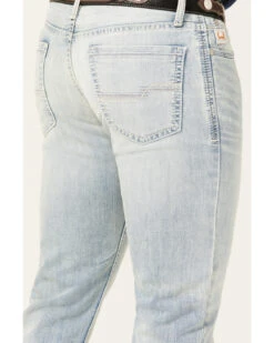 Cinch Men's Ian Light Stonewash Performance Stretch Slim Bootcut Jeans -Wrang Men Jeans Shop 2000362747 402 P4