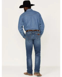 Wrangler Retro Men's Ferris Medium Wash Stretch Slim Straight Jeans -Wrang Men Jeans Shop 2000365070 414 P3