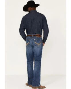 Rock 47 By Wrangler Men's Baltic Light Medium Wash Stretch Slim Bootcut Jeans -Wrang Men Jeans Shop 2000365079 413 P3