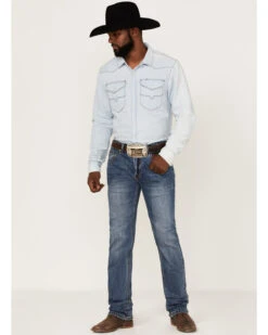 Rock & Roll Denim Men's Hooey Revolver Medium Wash Reflex Stretch Slim Straight Jeans 6 Rock & Roll Denim Men's Hooey Revolver Medium Wash Reflex Stretch Slim Straight Jeans -Wrang Men Jeans Shop 2000367639 203 P3