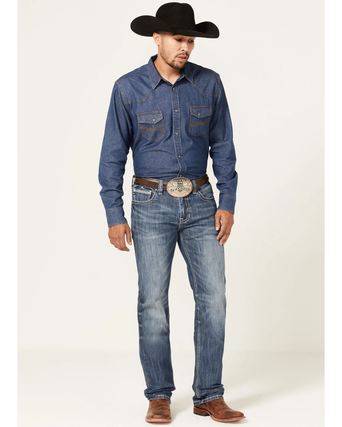 Rock & Roll Denim Men's Revolver Medium Wash Reflex Stretch Slim Straight Jeans 3 Rock & Roll Denim Men's Revolver Medium Wash Reflex Stretch Slim Straight Jeans - Image 3