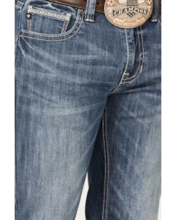 Rock & Roll Denim Men's Revolver Medium Wash Reflex Stretch Slim Straight Jeans 7 Rock & Roll Denim Men's Revolver Medium Wash Reflex Stretch Slim Straight Jeans -Wrang Men Jeans Shop 2000367645 202 P4