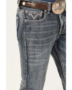 Rock & Roll Denim Men's Double Barrel Medium Wash Two Tone Raise Relaxed Straight Jeans -Wrang Men Jeans Shop 2000367647 203 P4