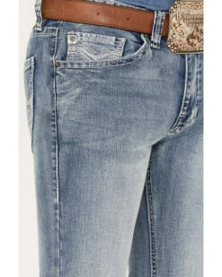 Rock & Roll Denim Men's Medium Wash Mid Rise Bootcut Jeans -Wrang Men Jeans Shop 2000368123 414 P4