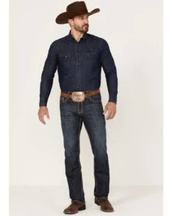 Rock & Roll Denim Men's Revolver Dark Wash Stretch Slim Straight Jeans -Wrang Men Jeans Shop 2000368871 416 P3