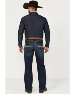 Cinch Men's Grant Dark Stonewash Relaxed Bootcut Stretch Performance Jeans -Wrang Men Jeans Shop 2000373482 402 P3