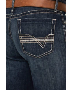 Cinch Men's Grant Dark Stonewash Relaxed Bootcut Stretch Performance Jeans -Wrang Men Jeans Shop 2000373482 402 P4