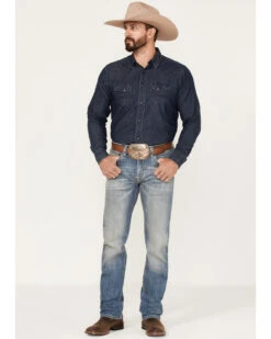 Rock & Roll Denim Men's Slim Fit Straight Rope Stitch Pocket Bootcut Jeans -Wrang Men Jeans Shop 2000375484 412 P3