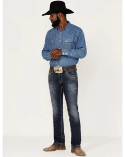 Rock & Roll Denim Men's Rifle Dark Wash Vintage Reflex Slim Stretch Skinny Jeans 6 Rock & Roll Denim Men's Rifle Dark Wash Vintage Reflex Slim Stretch Skinny Jeans -Wrang Men Jeans Shop 2000375489 416 P3