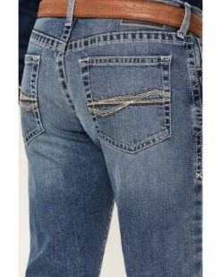 Ariat Men's M5 Fargo Bauer Medium Wash Low Rise Straight Leg Stretch Denim Jeans -Wrang Men Jeans Shop 2000377340 400 P4