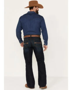 Cinch Men's Carter 2.0 Dark Rinse Relaxed Boot Performance Stretch Denim Jeans -Wrang Men Jeans Shop 2000380104 402 P3