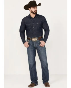 Rock & Roll Denim Men's Double Barrel Medium Vintage Wash Relaxed Bootcut Reflex Denim Jeans -Wrang Men Jeans Shop 2000386194 414 P3