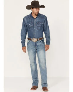 Rock & Roll Denim Men's Double Barrel Medium Vintage Wash Straight Reflex Denim Jeans -Wrang Men Jeans Shop 2000386195 414 P3