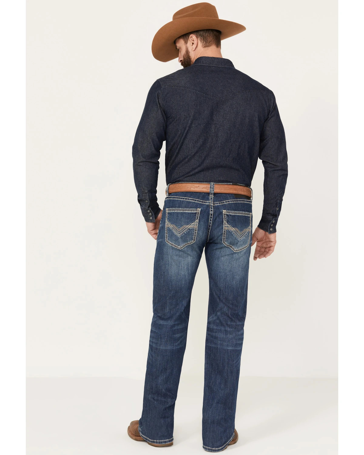 Rock & Roll Denim Men's Medium Wash Straight Reflex Denim Jeans 1 Rock & Roll Denim Men's Medium Wash Straight Reflex Denim Jeans