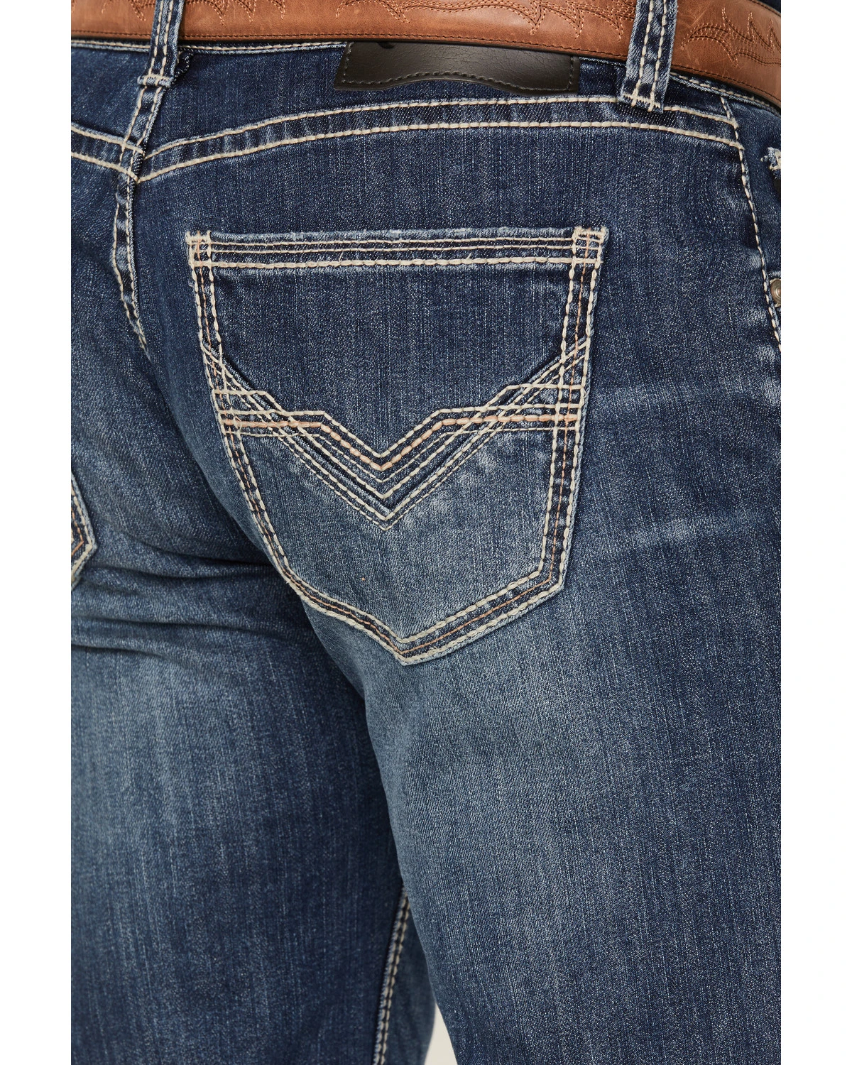 Rock & Roll Denim Men's Medium Wash Straight Reflex Denim Jeans 2 Rock & Roll Denim Men's Medium Wash Straight Reflex Denim Jeans - Image 2