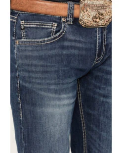 Rock & Roll Denim Men's Medium Wash Straight Reflex Denim Jeans 7 Rock & Roll Denim Men's Medium Wash Straight Reflex Denim Jeans -Wrang Men Jeans Shop 2000386196 414 P4