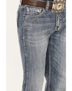 Rock & Roll Denim Men's Double Barrel Medium Vintage Wash Straight Leg Denim Jeans -Wrang Men Jeans Shop 2000386201 414 P4