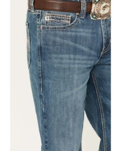 Rock & Roll Denim Men's Double Barrel Medium Wash Relaxed Straight Jeans -Wrang Men Jeans Shop 2000386202 414 P4