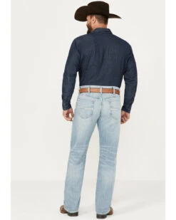 Cinch Men's White Label Light Wash Relaxed Straight Stretch Performance Denim Jeans -Wrang Men Jeans Shop 2000386397 402 P3
