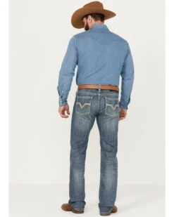 Rock & Roll Denim Men's Revolver Light Vintage Wash Slim Straight Stretch Reflex Denim Jeans