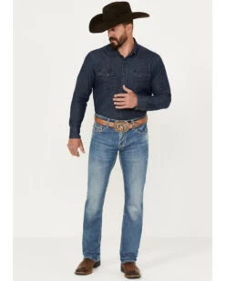 Rock & Roll Denim Men's Rifle Medium Vintage Wash Skinny Stretch ReFlex Denim Jeans -Wrang Men Jeans Shop 2000387630 414 P3