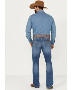 Wrangler Retro Men's Fresian Light Wash Slim Bootcut Stretch Jeans -Wrang Men Jeans Shop 2000394533 412 P3