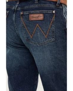 Wrangler Retro Men's Medium Wash Slim Straight Stretch Jeans -Wrang Men Jeans Shop 2000394535 414 P4